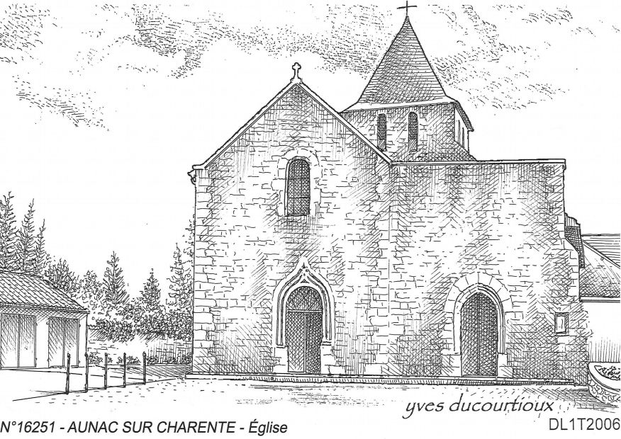 N 16251 - AUNAC SUR CHARENTE - église